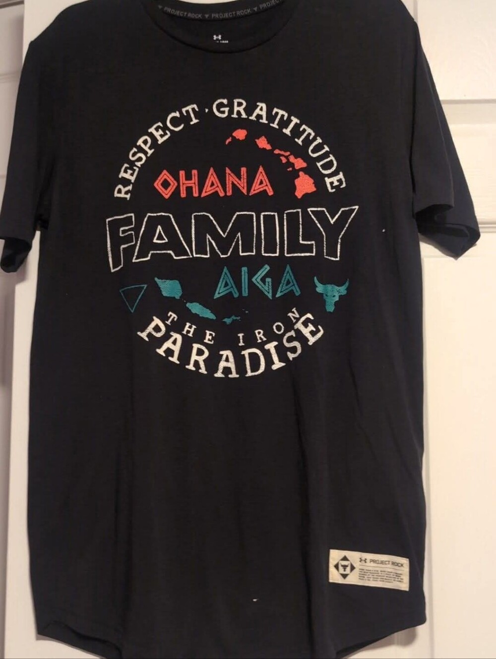 Under Armour Project Rock "Ohana Family" Iron Paradise Graphic T-Shirt